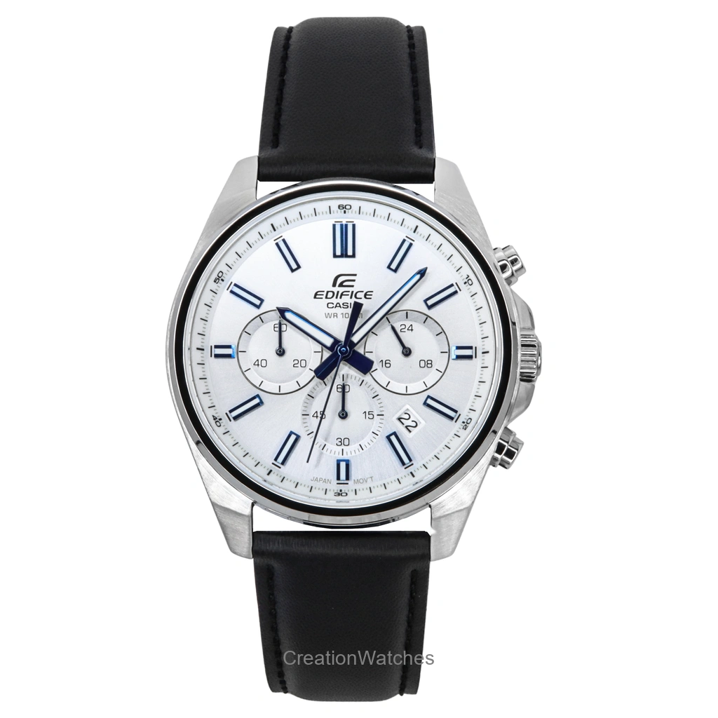 Casio Edifice アナログ Standard クロノグラフ 白文字盤 クォーツ EFV-650L-7AV 100m防水 メンズ腕時計