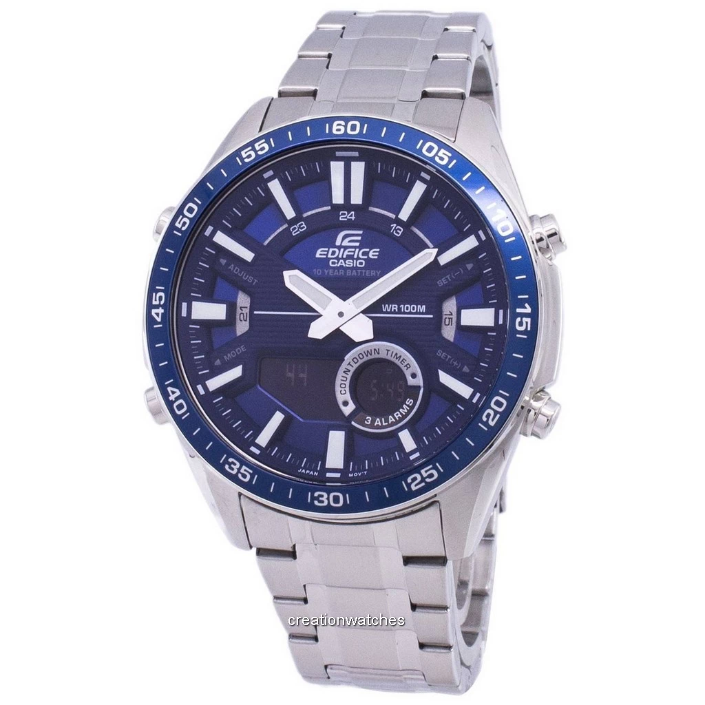 Casio Edifice Alarm Analog Quartz Efvc100d 2av Efv C100d 2av Men S Watch