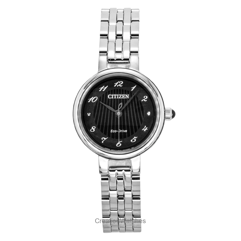 Citizen L Classic ステンレススチール 黒文字盤 エコ・ドライブ EM0990-81E レディース腕時計