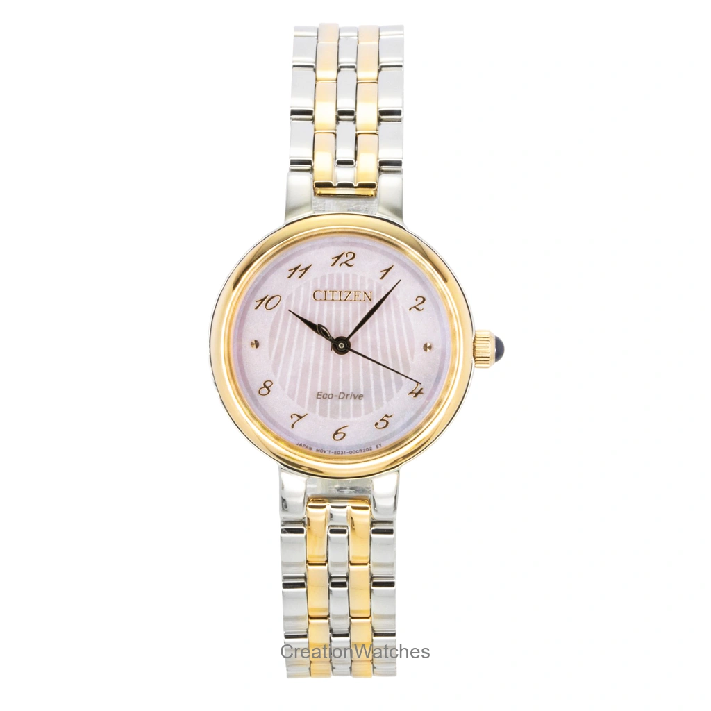 Citizen L Classic Two Tone ステンレススチール Mother Of Pearl Dial エコ・ドライブ EM0996-84Y レディース腕時計