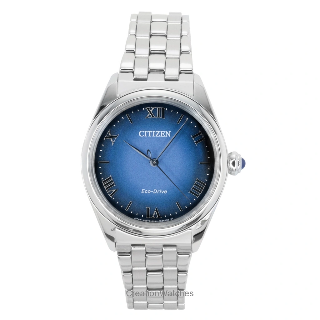 Citizen L Classic ステンレススチール 青文字盤 エコ・ドライブ EM1140-80L レディース腕時計