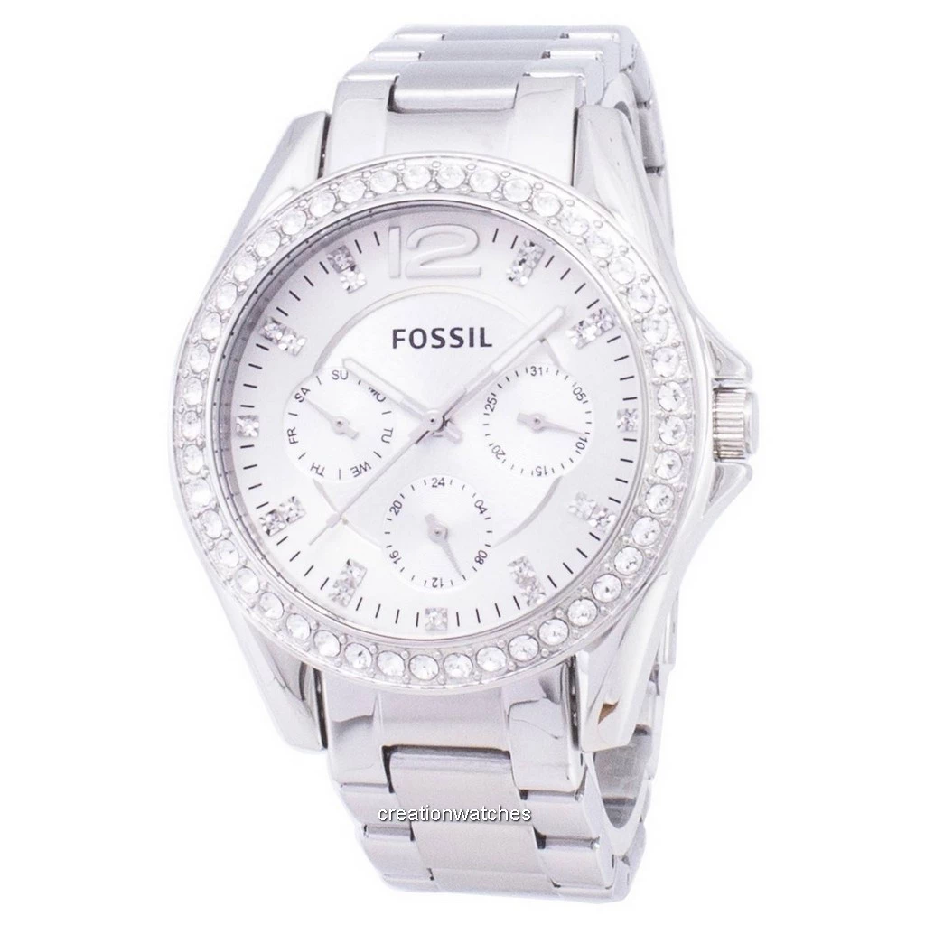 Fossil Riley Multifunción Crystal Dial ES3202 Reloj para mujer