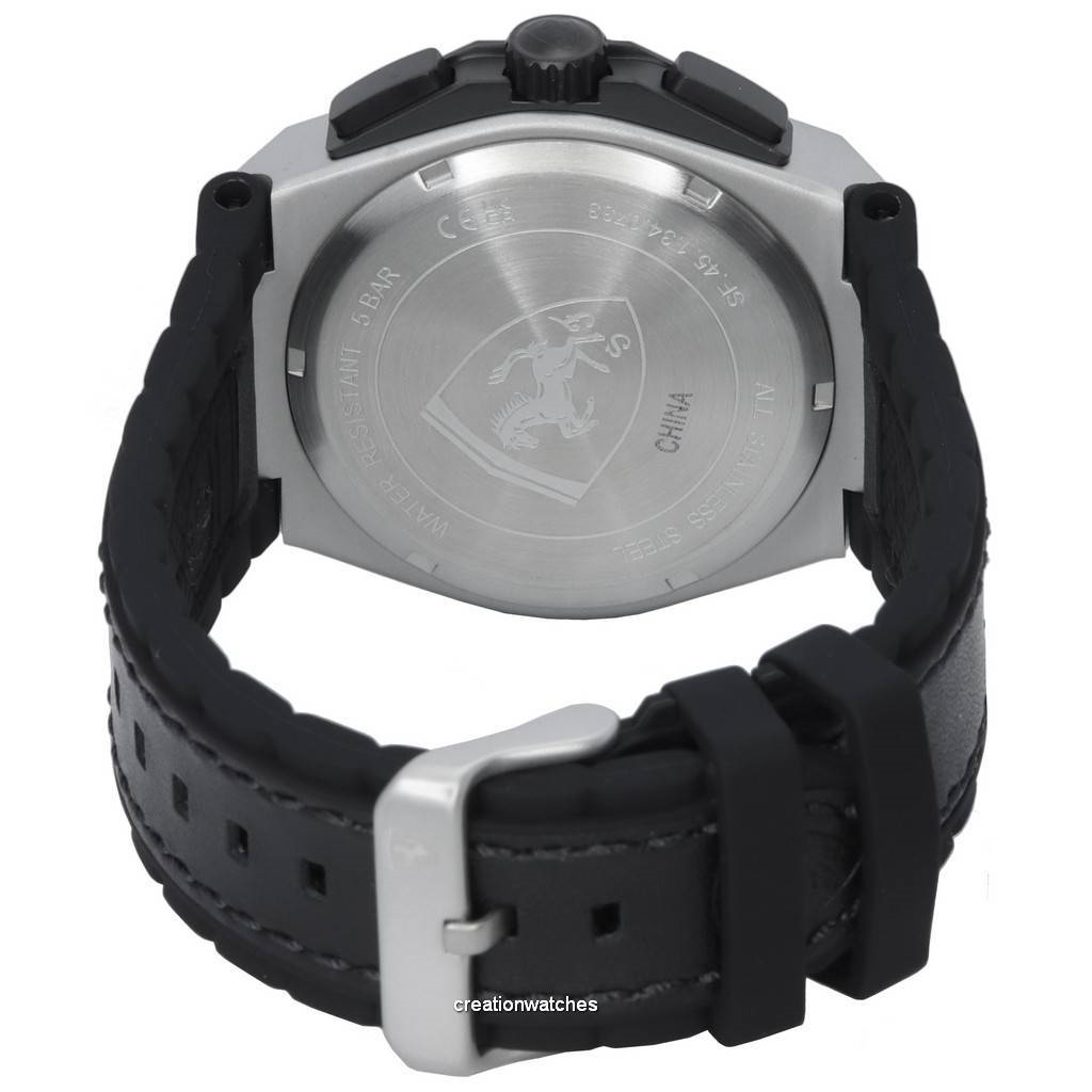 Scuderia Ferrari Aspire Chronograph Black Dial Quartz 0830868 Men's Watch