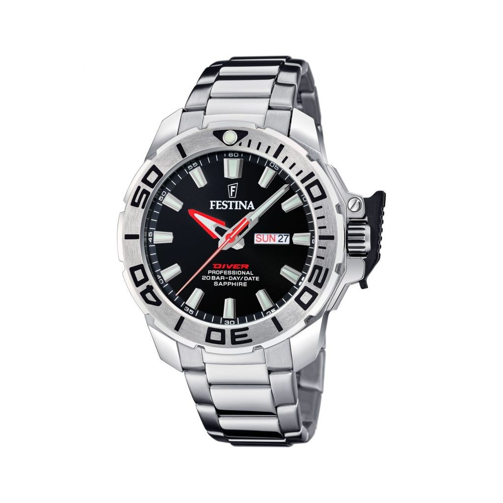 Montre pour homme Festina Diver en acier inoxydable avec cadran