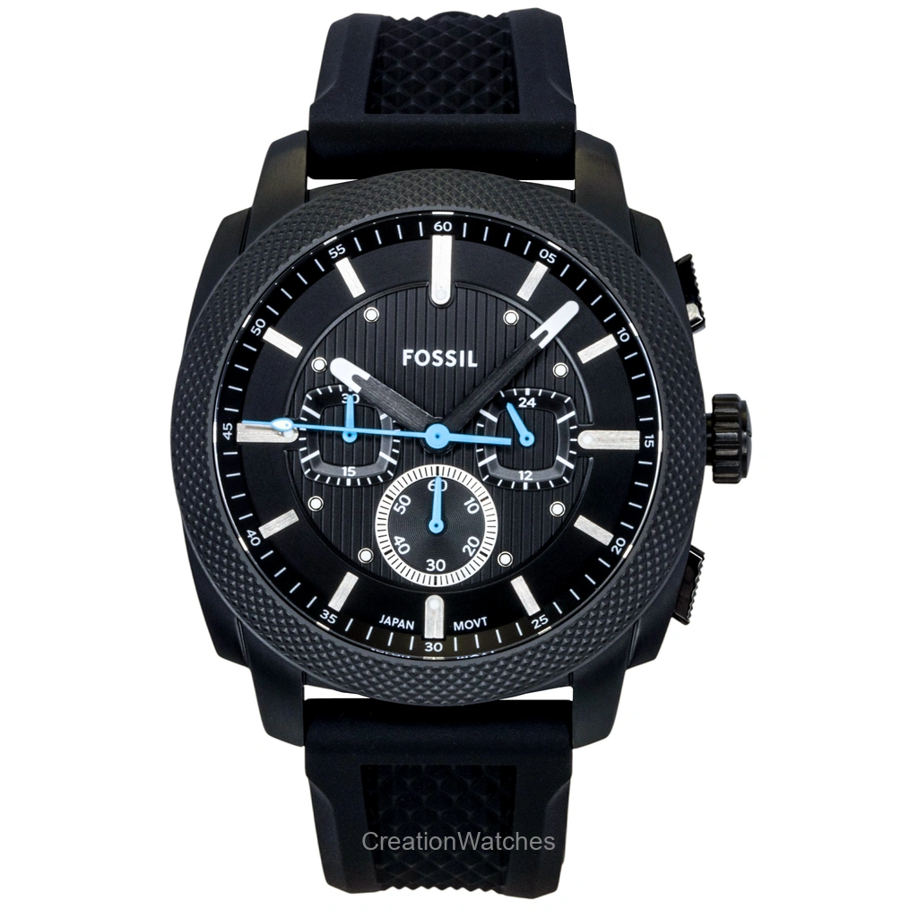 Fossil Machine クロノグラフ Silicone Strap 黒文字盤 クォーツ FS6099 メンズ腕時計