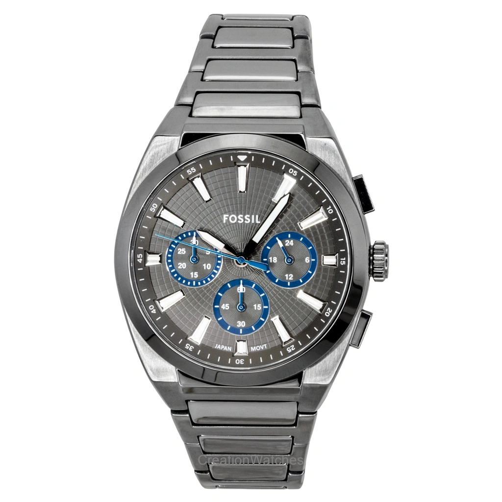 Fossil Everett クロノグラフ Smoke ステンレススチール Gray Dial クォーツ FS6107 メンズ腕時計
