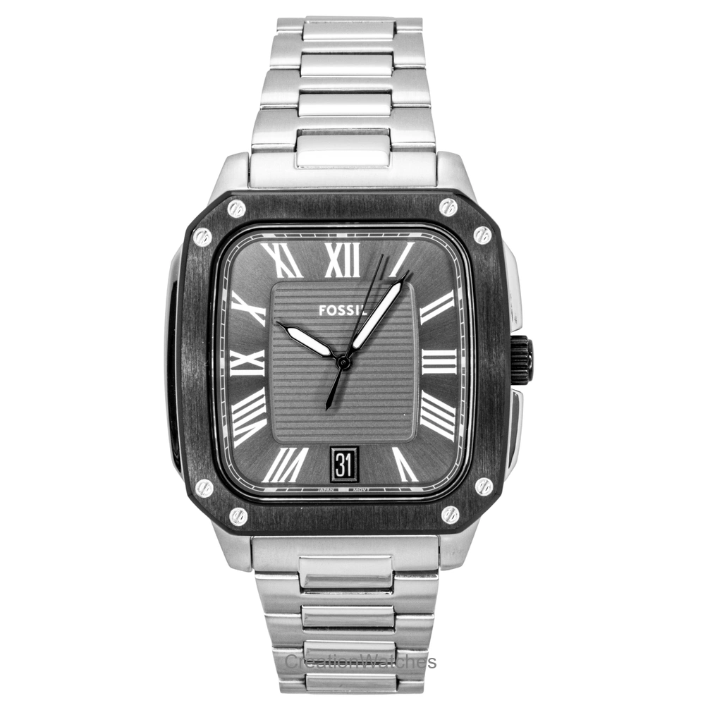 Fossil Crosby ステンレススチール Grey Dial クォーツ FS6122 メンズ腕時計