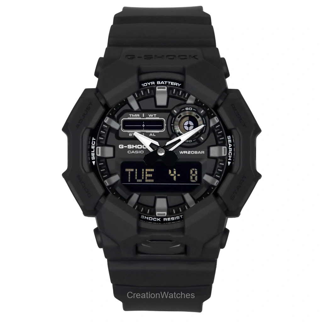 Casio G-SHOCK アナログデジタル バイオベース 樹脂ベルト 黒文字盤 クォーツ GA-010-1A1 200m防水 メンズ腕時計