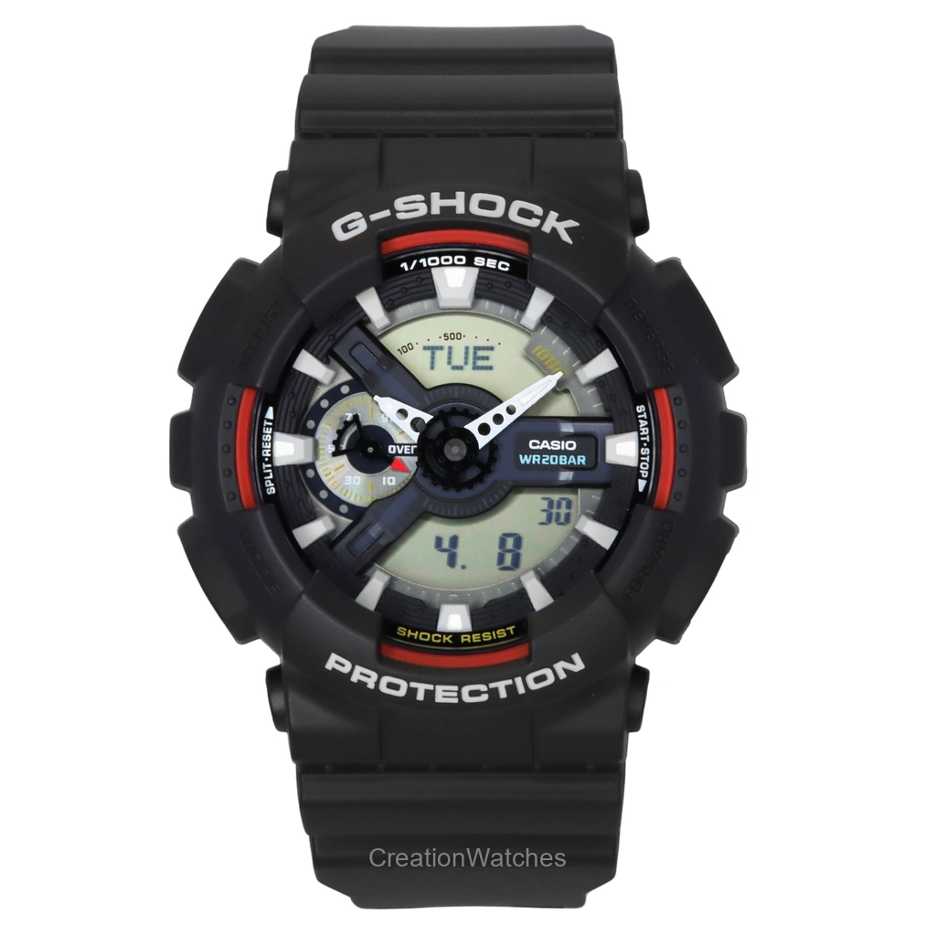 Casio G-SHOCK アナログデジタル バイオベース Resin 黒文字盤 クォーツ GA-110RL-1A 200m防水 メンズ腕時計