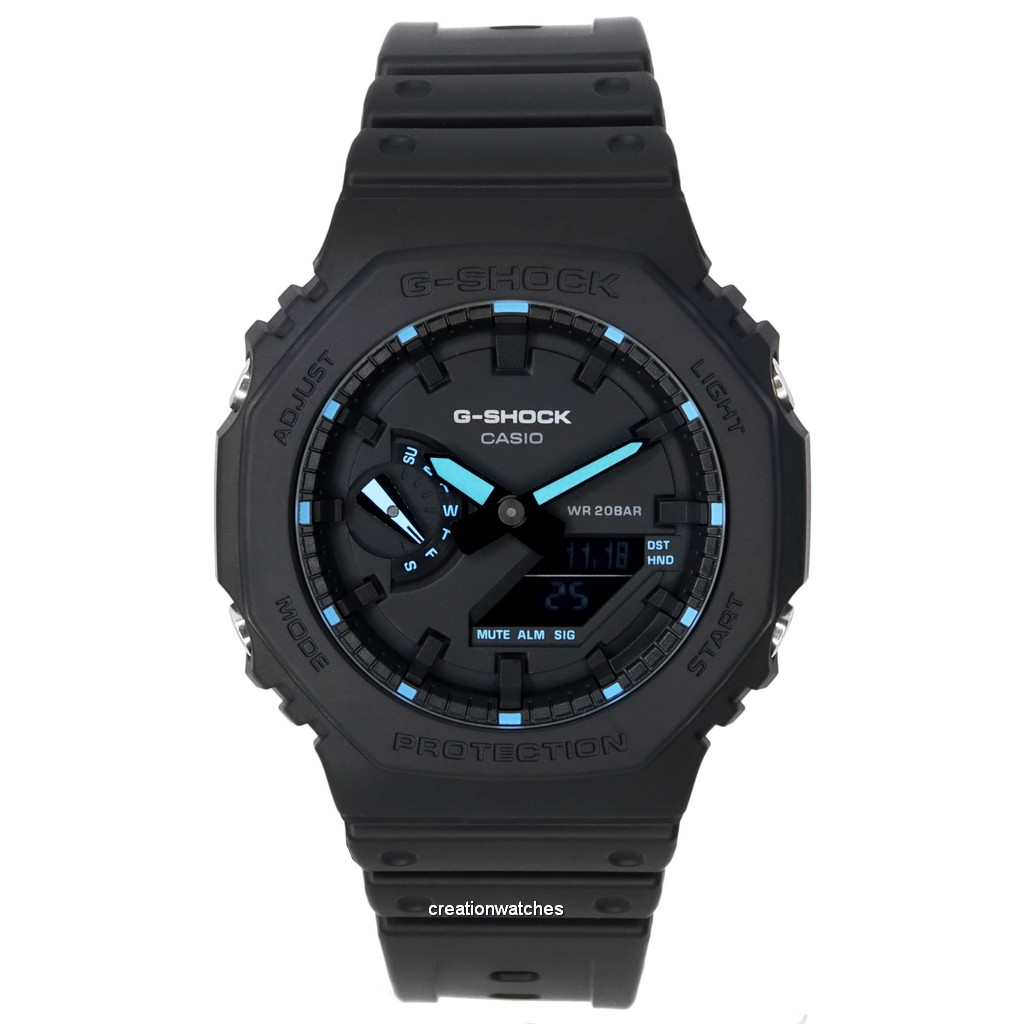 Casio G-Shock Neon Accent Analógico Digital Cuarzo GA-2100-1A2 GA2100-1A2 200M Reloj para hombre