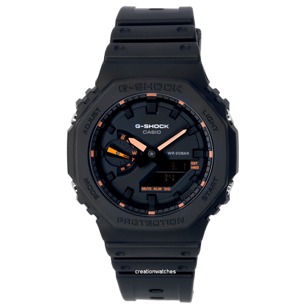 Casio G-Shock Neon Accent Analog Digital Quartz GA-2100-1A4 GA2100-1A4 200M Men's Watch