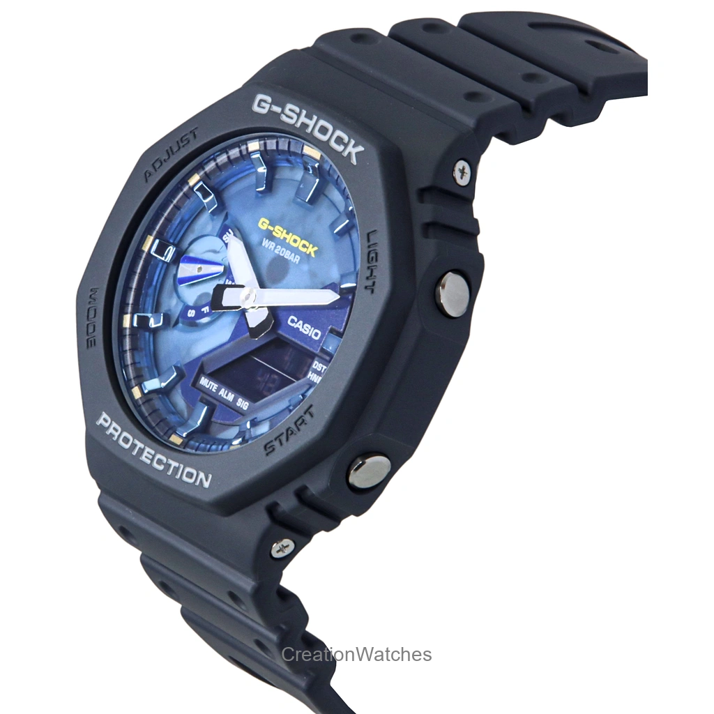 Ｇ-SHOCK ga-2100as-2a CASIO G-SHOCK GA-2100AS-2A Quartz Resin Blue Worldtime 200M