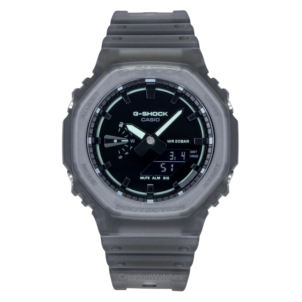 Casio G-SHOCK アナログデジタル 樹脂ベルト 黒文字盤 クォーツ GA-2100K-1A 200m防水 メンズ腕時計