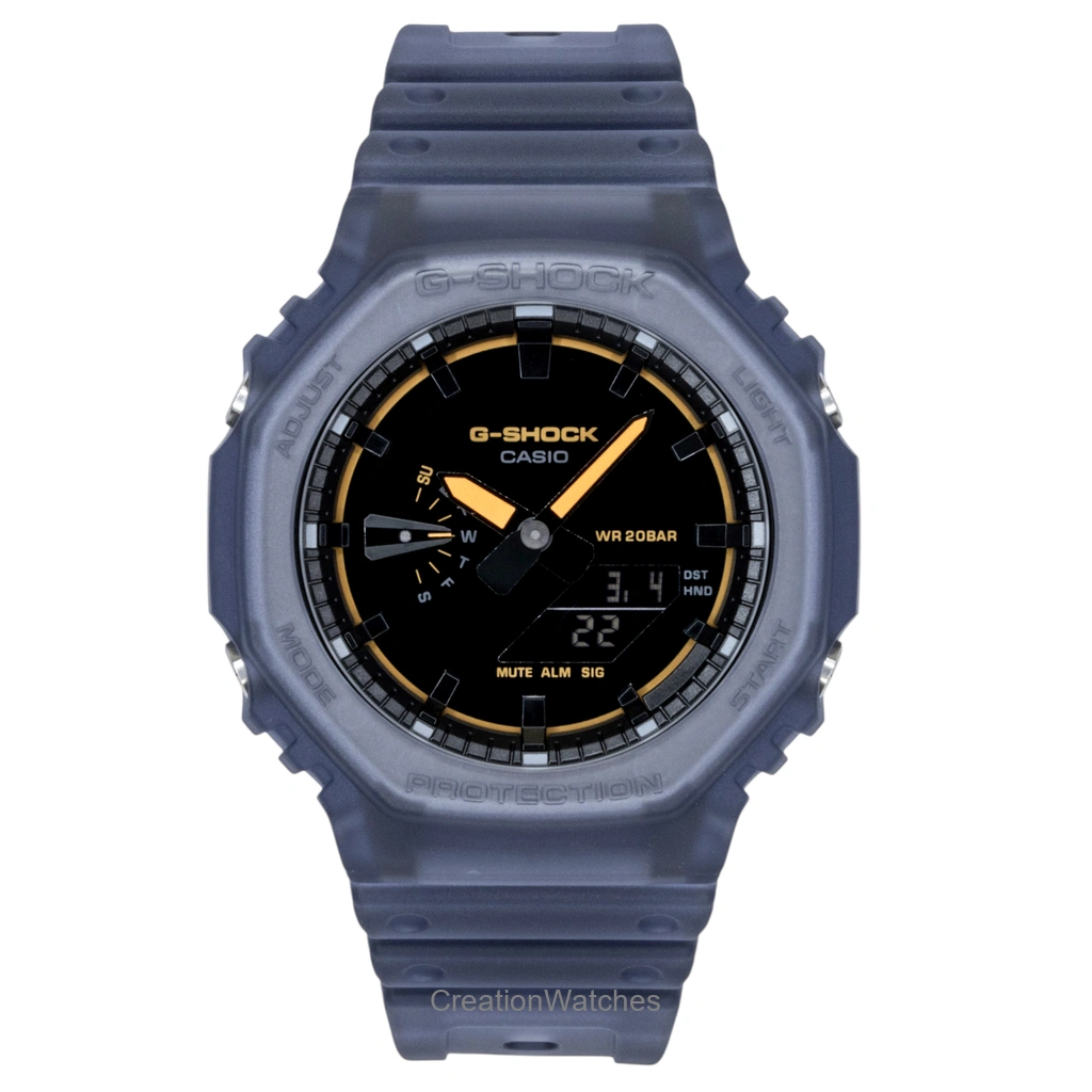 Casio G-SHOCK アナログデジタル 樹脂ベルト 黒文字盤 クォーツ GA-2100K-2A 200m防水 メンズ腕時計