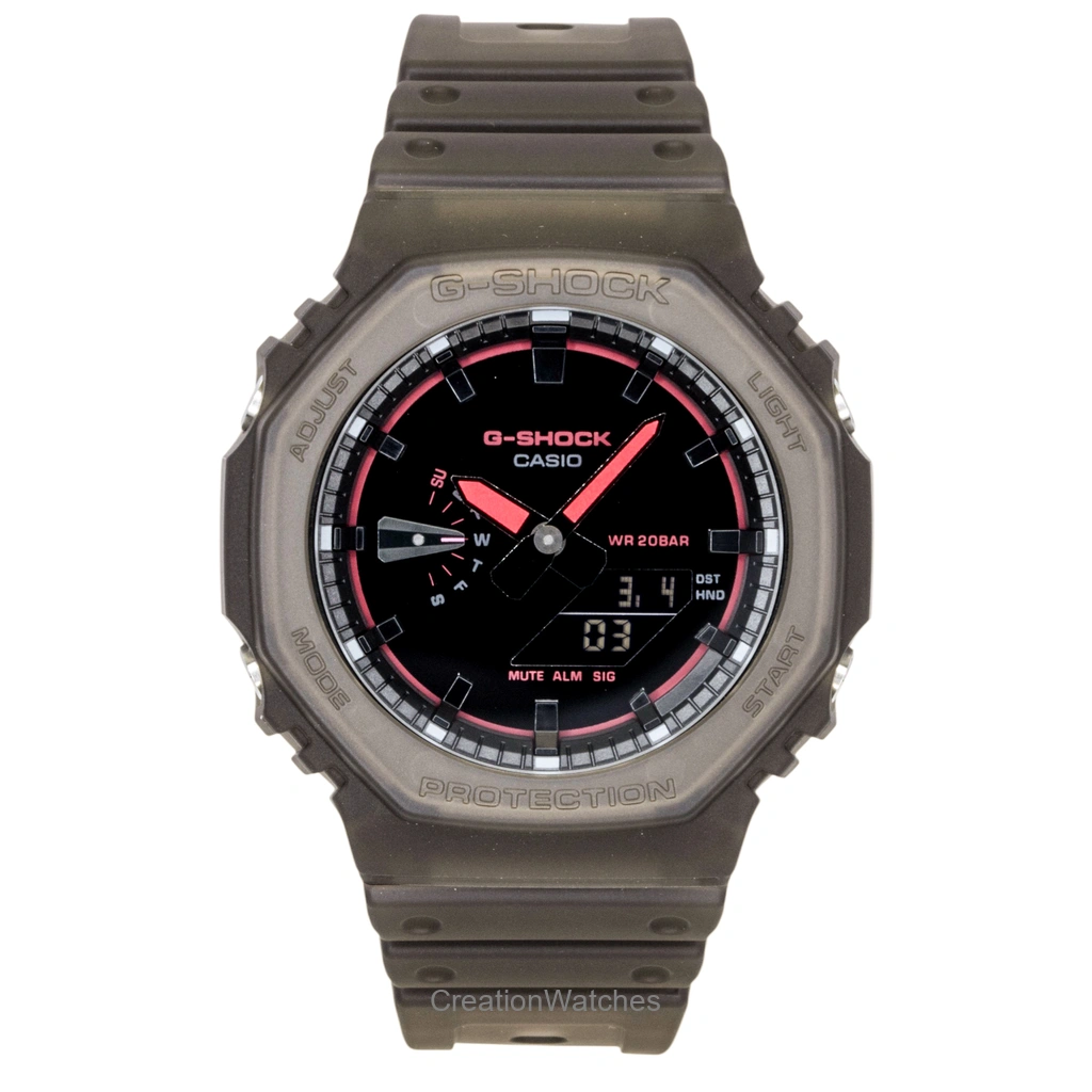 Casio G-SHOCK アナログデジタル 樹脂ベルト 黒文字盤 クォーツ GA-2100K-5A 200m防水 メンズ腕時計