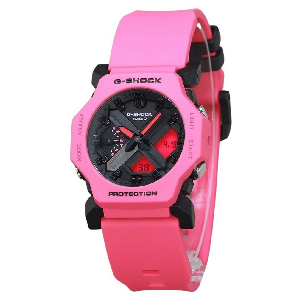 Casio G-SHOCK アナログデジタル Purple 樹脂ベルト 黒文字盤 クォーツ GA-2300-4A 200m防水 メンズ腕時計