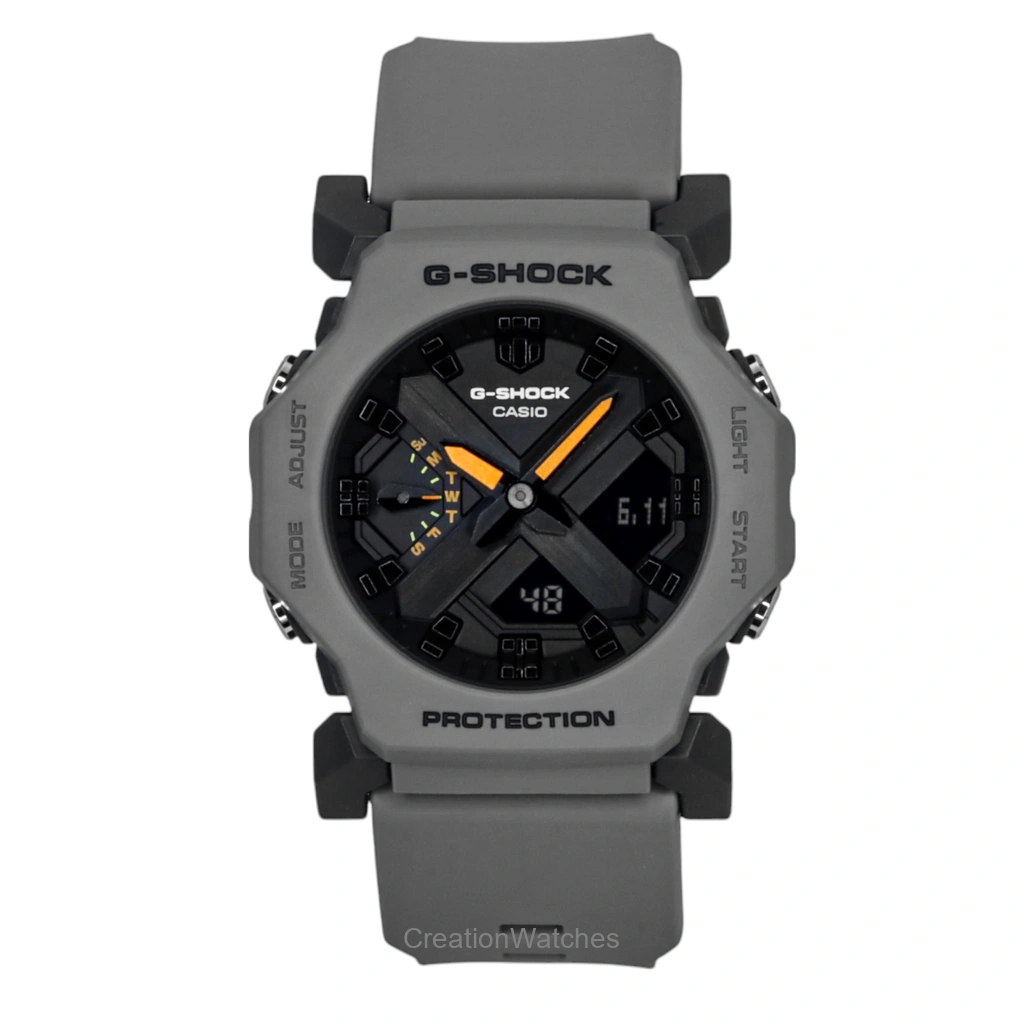 カシオ G-SHOCK アナログデジタル樹脂ストラップ グレー文字盤