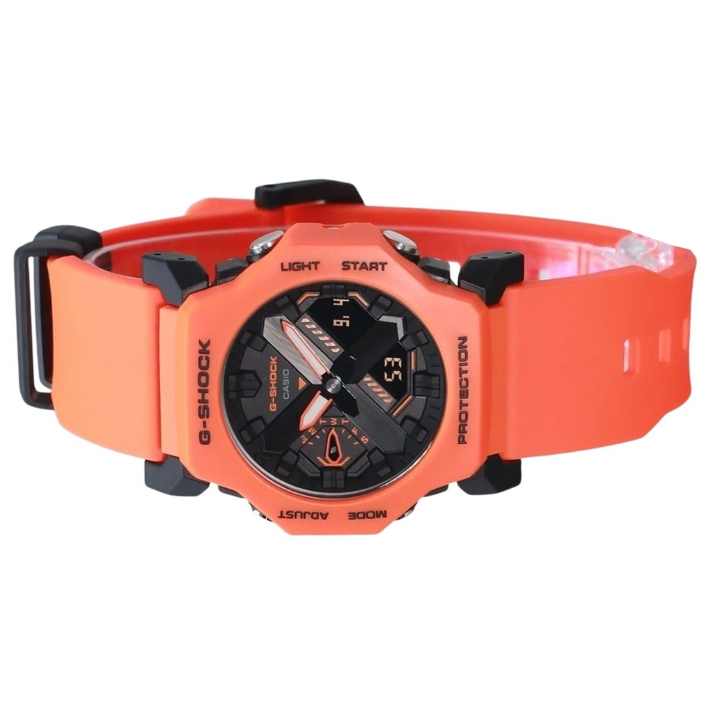 Đồng hồ Casio G Shock Analog Digital Bio Based Orange Resin Strap Black