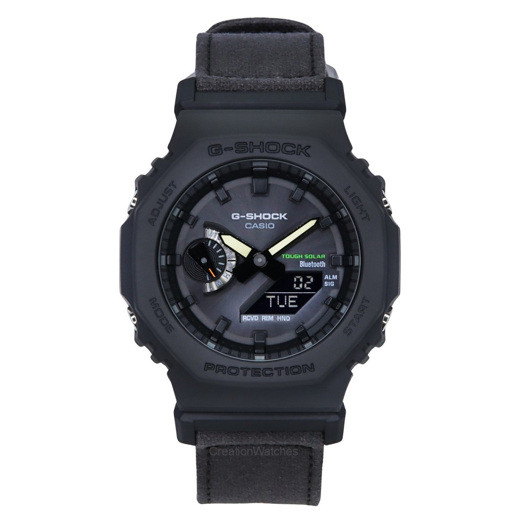 Аналоговые цифровые часы Casio G-Shock для смартфона с Bluetooth, черный  циферблат, Tough Solar GA-B2100CT-1A5, 200 м, мужские ч