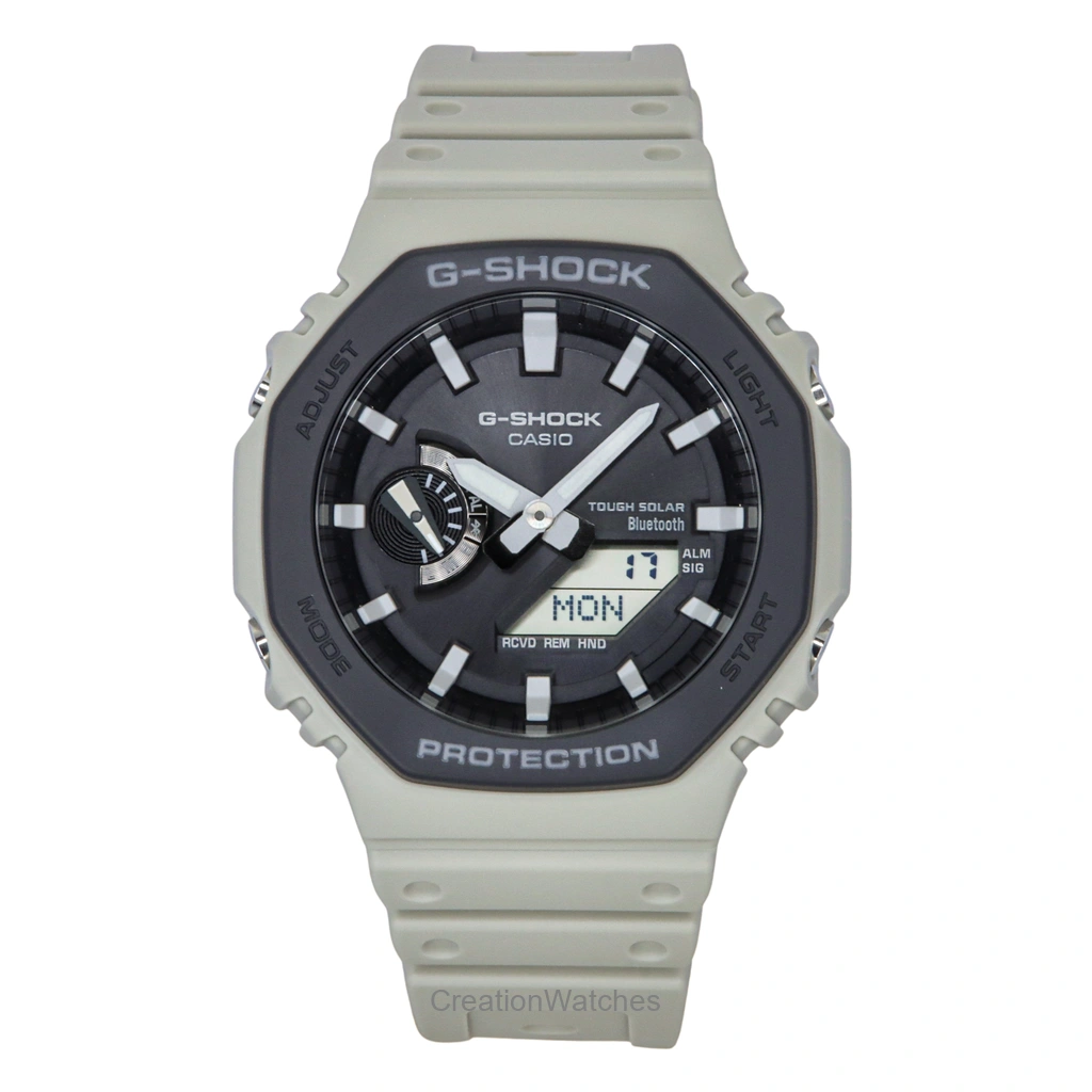 Casio G-SHOCK アナログデジタル スマホリンク バイオベース 樹脂ベルト 黒文字盤 Tough ソーラー GA-B2100LUU-5A 200m防水 メンズ腕時計