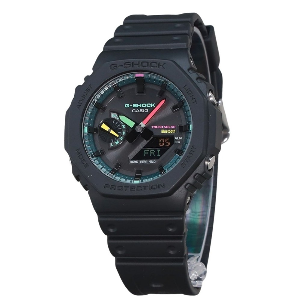 Аналоговые цифровые часы Casio G-Shock для смартфона с  мультифлуоресцентными акцентами, мужские часы Tough Solar GA-B2100MF-1A 2