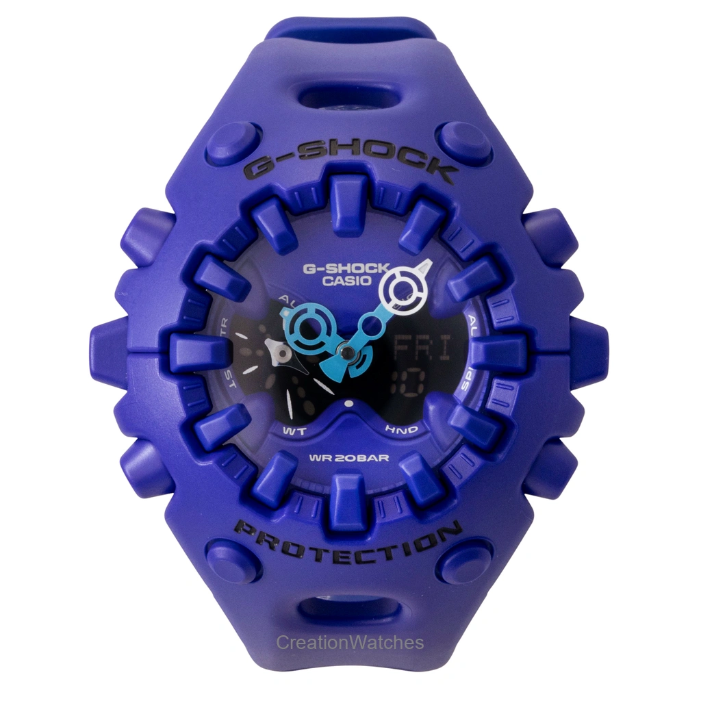 Casio G-SHOCK アナログデジタル 樹脂ベルト 青文字盤 クォーツ GA-V01-2A 200m防水 メンズ腕時計