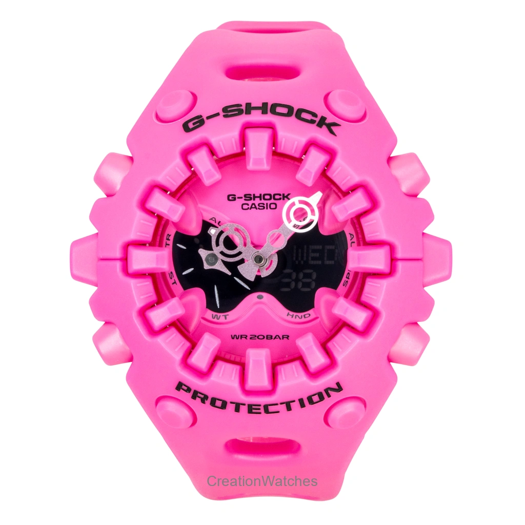 Casio G-SHOCK アナログデジタル Pink 樹脂ベルト Pink Dial クォーツ GA-V01-4A 200m防水 レディース腕時計