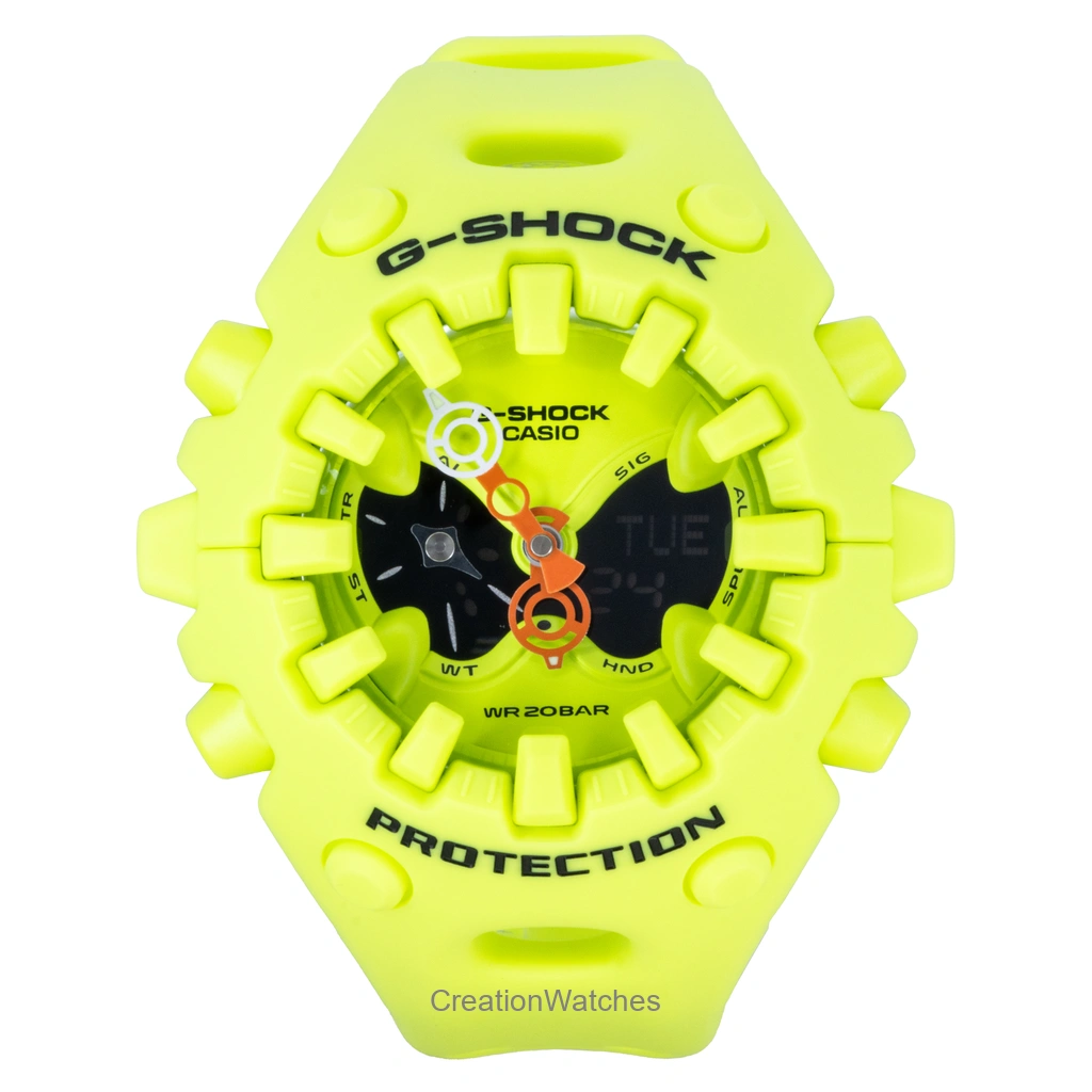 Casio G-SHOCK アナログデジタル 樹脂ベルト 緑文字盤 クォーツ GA-V01-9A 200m防水 ユニセックス腕時計