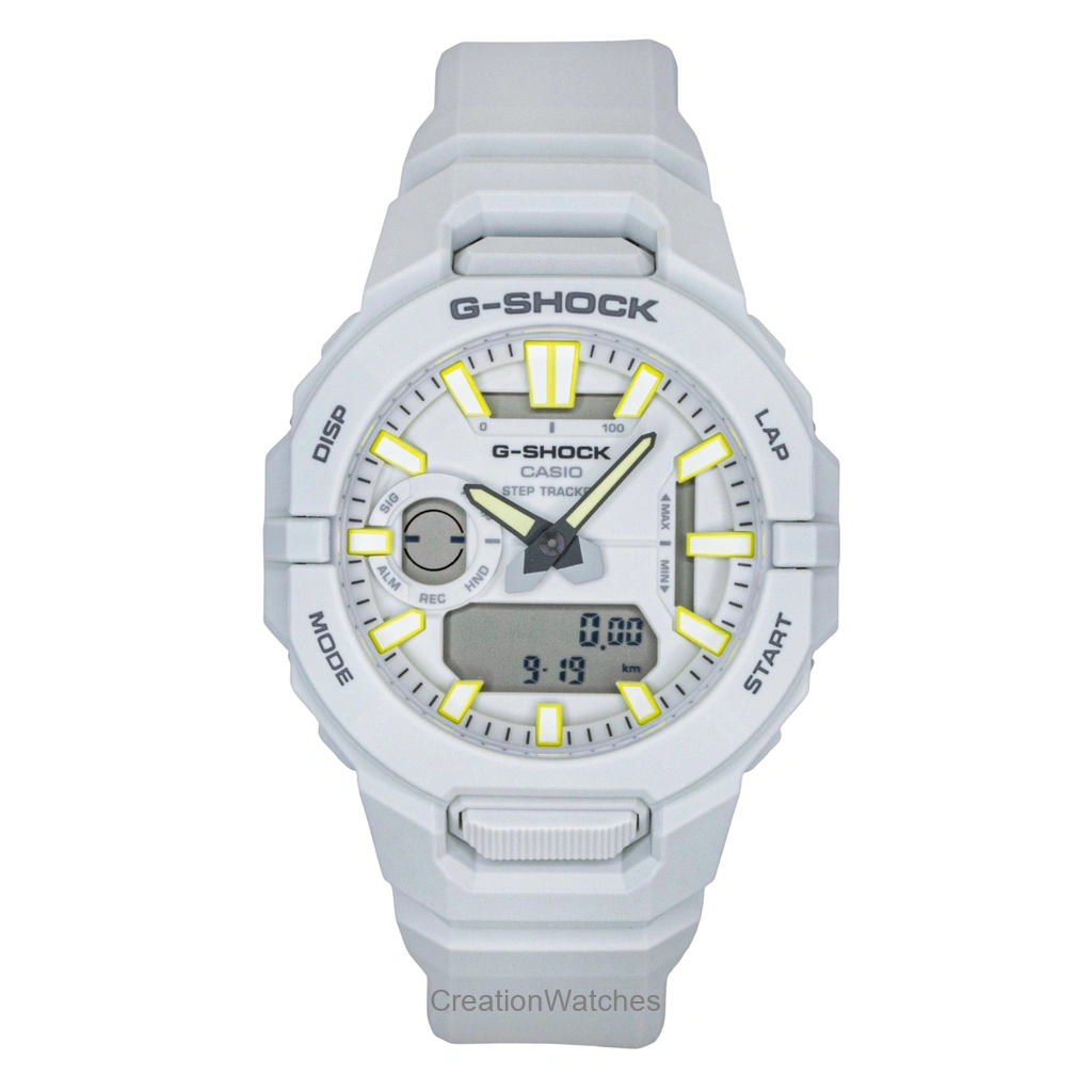 Casio G-SHOCK G-Squad アナログデジタル スマホリンク 樹脂ベルト 白文字盤 クォーツ GBA-950-7A 200m防水 メンズ腕時計