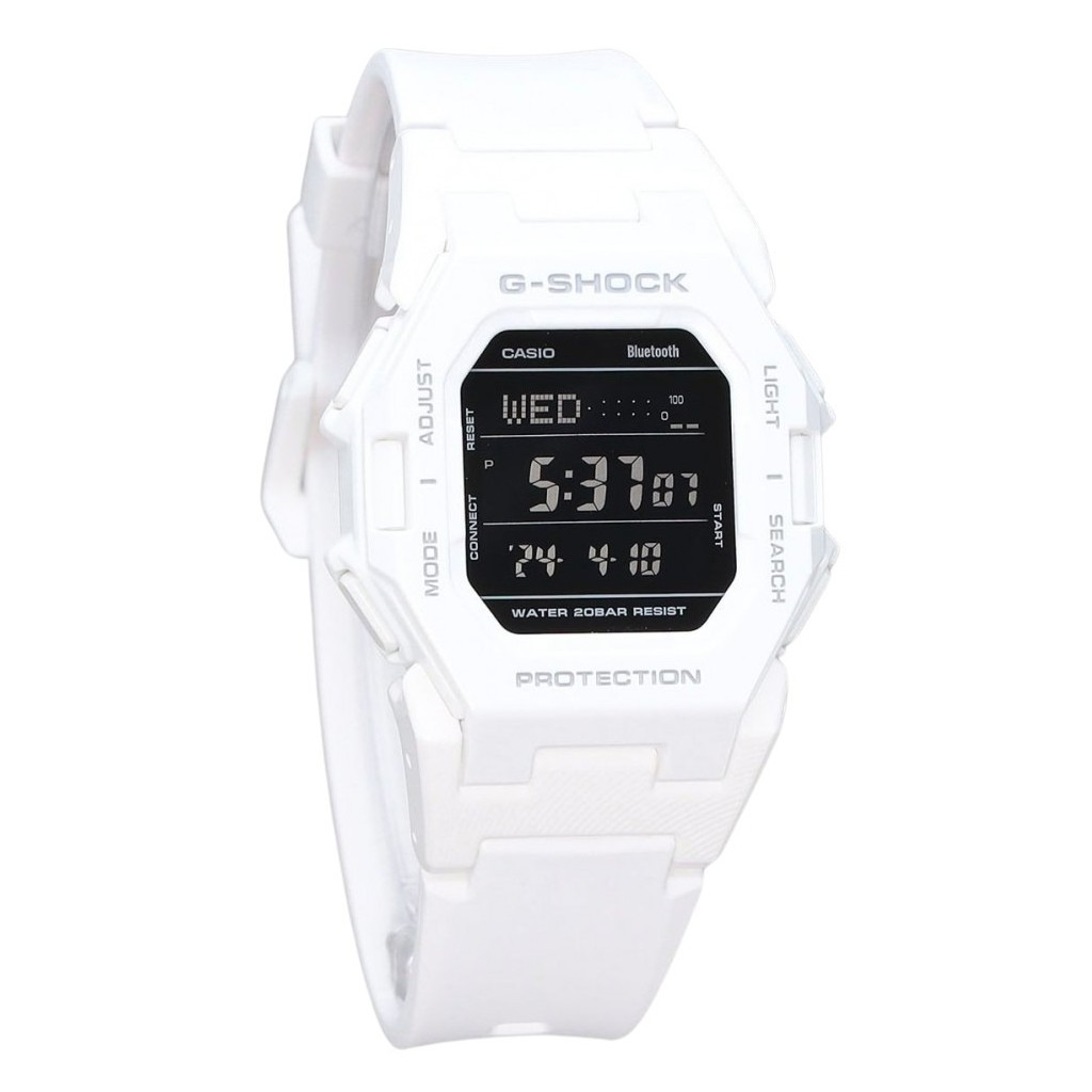 Casio G-SHOCK デジタル スマホリンク White 樹脂ベルト クォーツ GD-B500-7 200m防水 メンズ腕時計