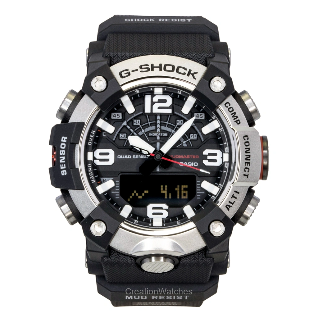 Casio G-SHOCK Master of G-Land Mudmaster アナログデジタル スマホリンク 黒文字盤 クォーツ GG-B100XM-1A 200m防水 メンズ腕時計