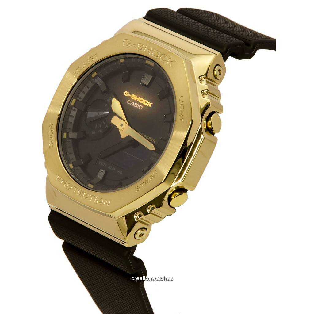 Quartz Black Watch GM-2100G-1A9 Men\'s Casio Digital GM2100G-1A9 G-Shock Dial Analog 200M