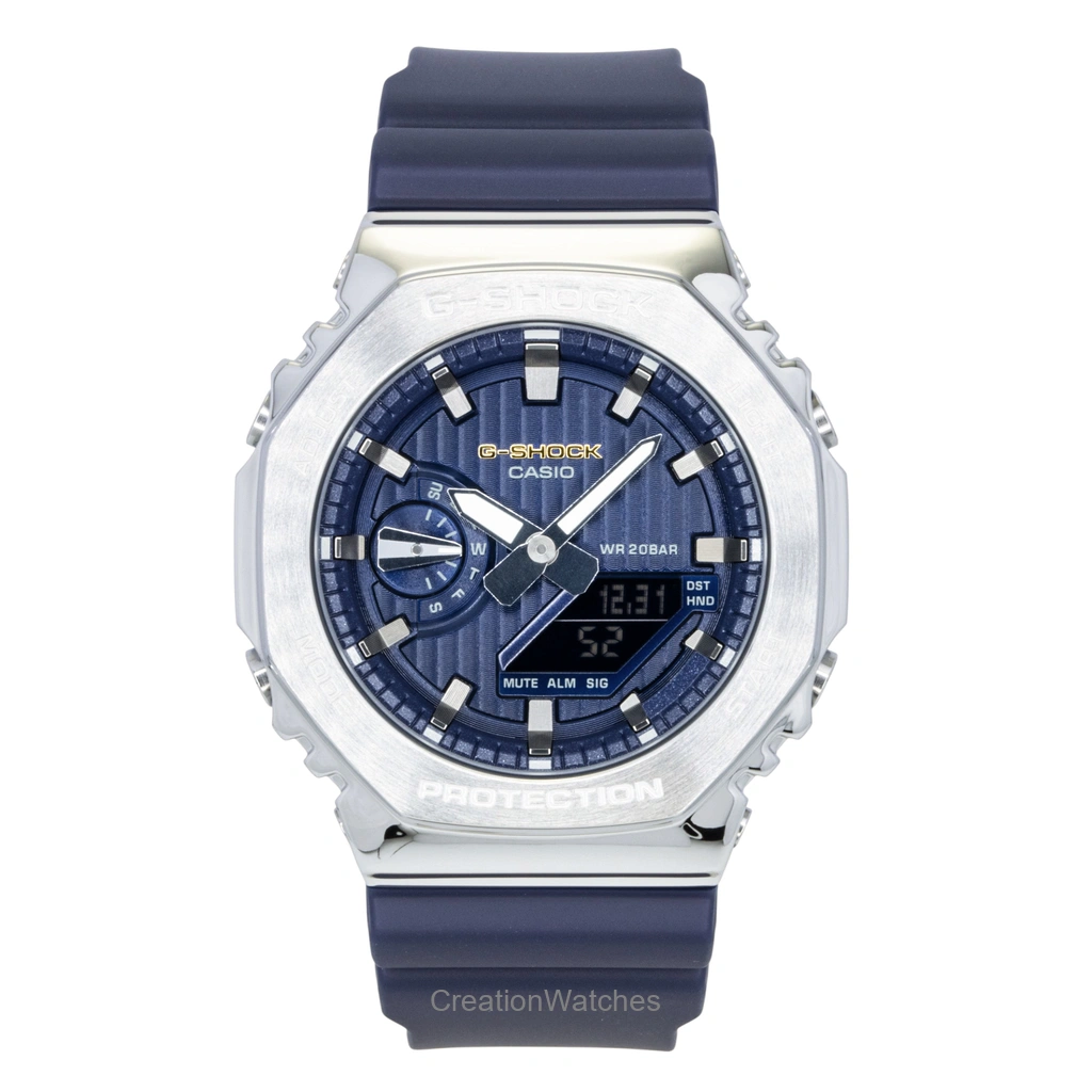 Casio G-SHOCK G-Steel アナログデジタル 限定品 青文字盤 クォーツ GM-2110SH-2A 200m防水 メンズ腕時計