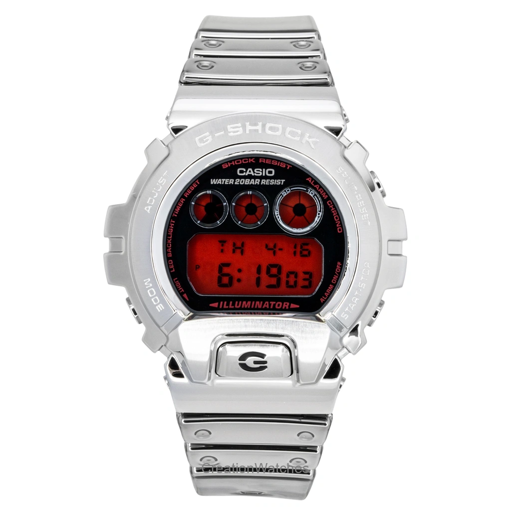 Casio G-SHOCK Fine Metallic デジタル Silicone Strap クォーツ GM-6900YRA-8 200m防水 メンズ腕時計
