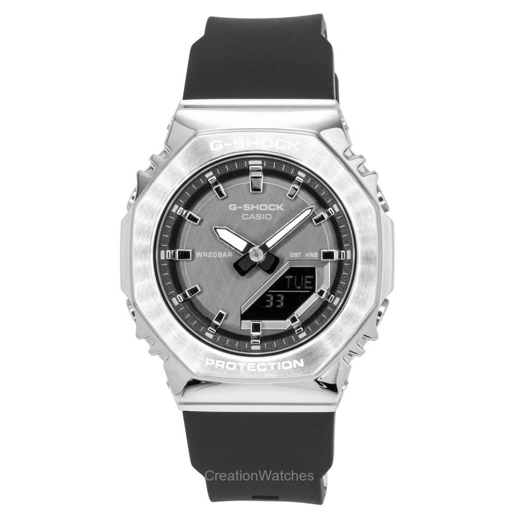 Casio G-SHOCK アナログデジタル バイオベース Resin 黒文字盤 クォーツ GM-S2110-1A1 200m防水 レディース腕時計