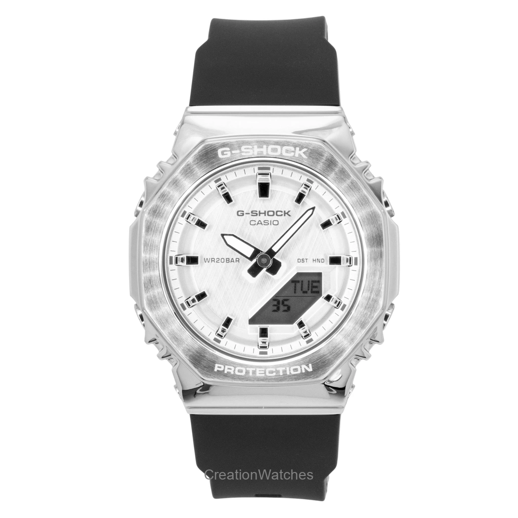 Casio G-SHOCK アナログデジタル バイオベース Resin Silver Dial クォーツ GM-S2110-1A7 200m防水 レディース腕時計