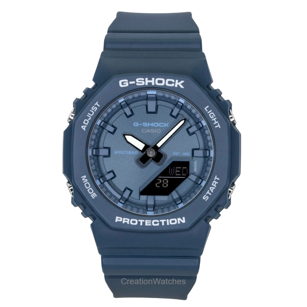 Casio G-SHOCK アナログデジタル バイオベース 樹脂ベルト 青文字盤 クォーツ GMA-P2100BA-2A 200m防水 レディース腕時計