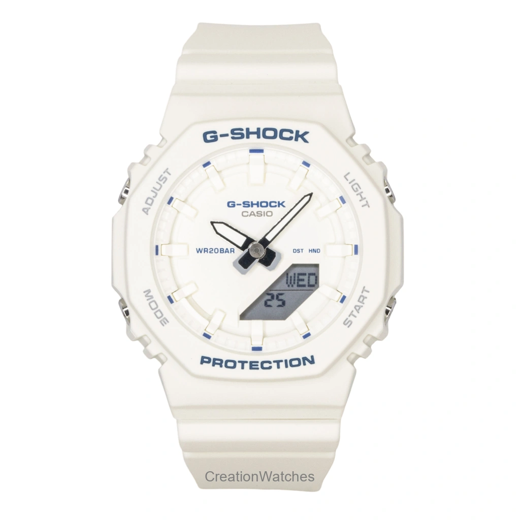 Casio G-SHOCK アナログデジタル バイオベース 樹脂ベルト Ivory Dial クォーツ GMA-P2100BA-7A 200m防水 レディース腕時計