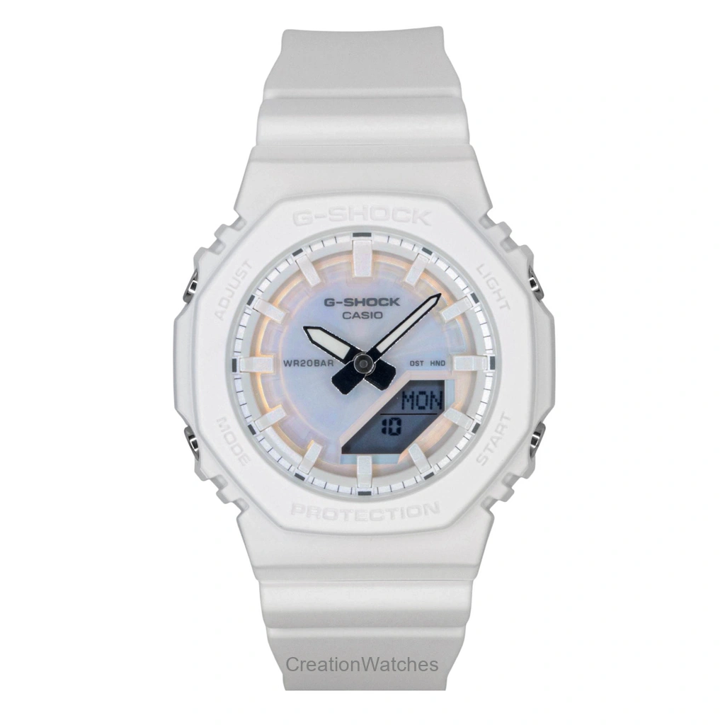 Casio G-SHOCK アナログデジタル 樹脂ベルト Polarized 白文字盤 クォーツ GMA-P2100PC-7A 200m防水 レディース腕時計