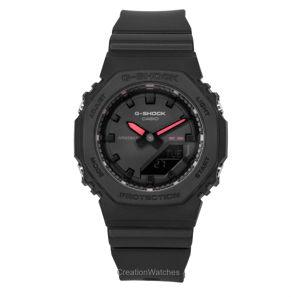 Casio G-SHOCK アナログデジタル バイオベース Resin 黒文字盤 クォーツ GMA-P2100SA-1A1 200m防水 レディース腕時計