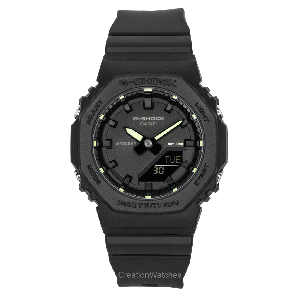Casio G-SHOCK アナログデジタル バイオベース Resin 黒文字盤 クォーツ GMA-P2100SA-1A2 200m防水 レディース腕時計