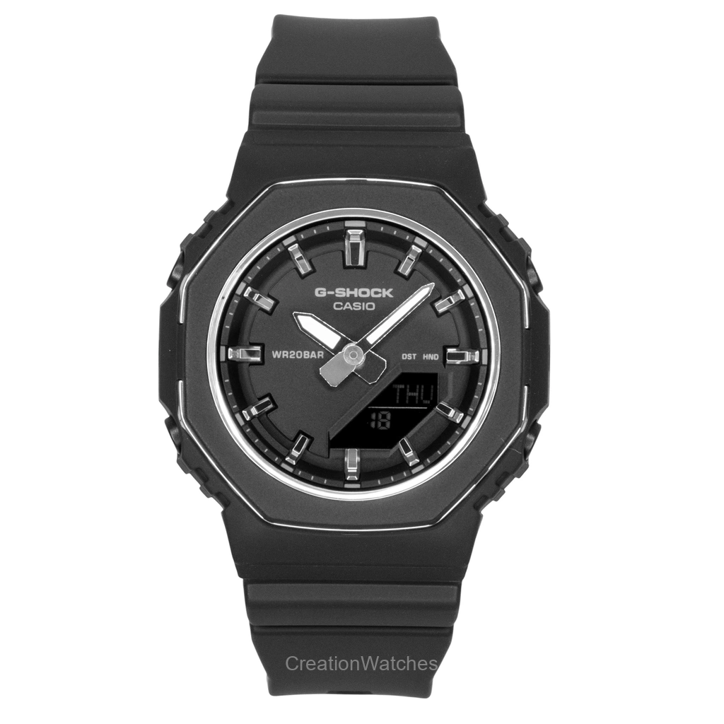Casio G-SHOCK アナログデジタル バイオベース 樹脂ベルト 黒文字盤 クォーツ GMA-P2110-1A 200m防水 レディース腕時計