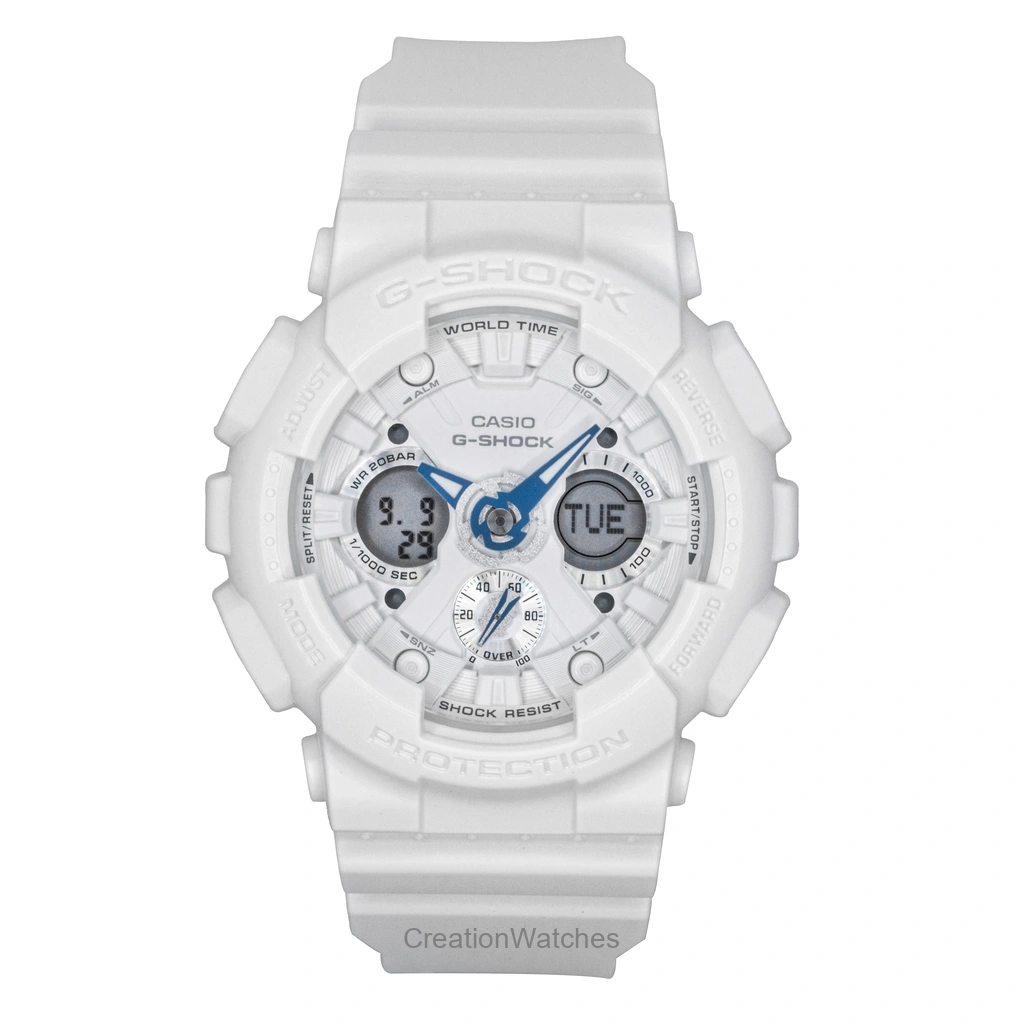 Casio G-SHOCK アナログデジタル バイオベース Resin 白文字盤 クォーツ GMA-S120SA-7A2 200m防水 レディース腕時計