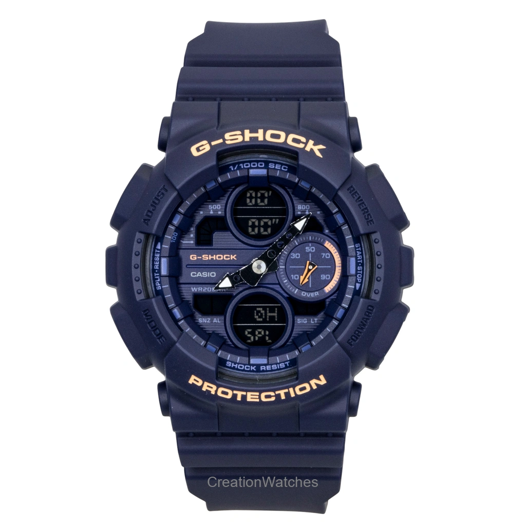 Casio G-SHOCK アナログデジタル バイオベース Resin 青文字盤 クォーツ GMA-S140-2A2 200m防水 レディース腕時計