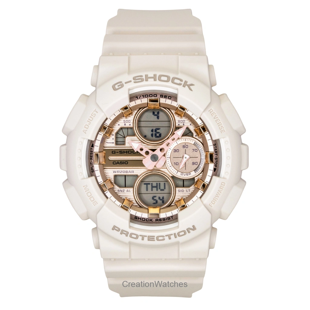 Casio G-SHOCK アナログデジタル バイオベース Resin Rose Gold Dial クォーツ GMA-S140PG-4A 200m防水 レディース腕時計