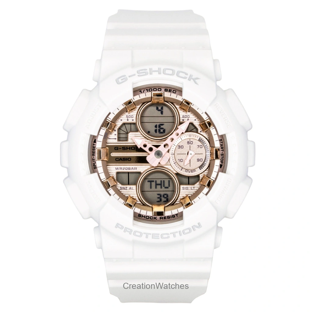 Casio G-SHOCK アナログデジタル バイオベース Resin Rose Gold Dial クォーツ GMA-S140PG-7A 200m防水 レディース腕時計