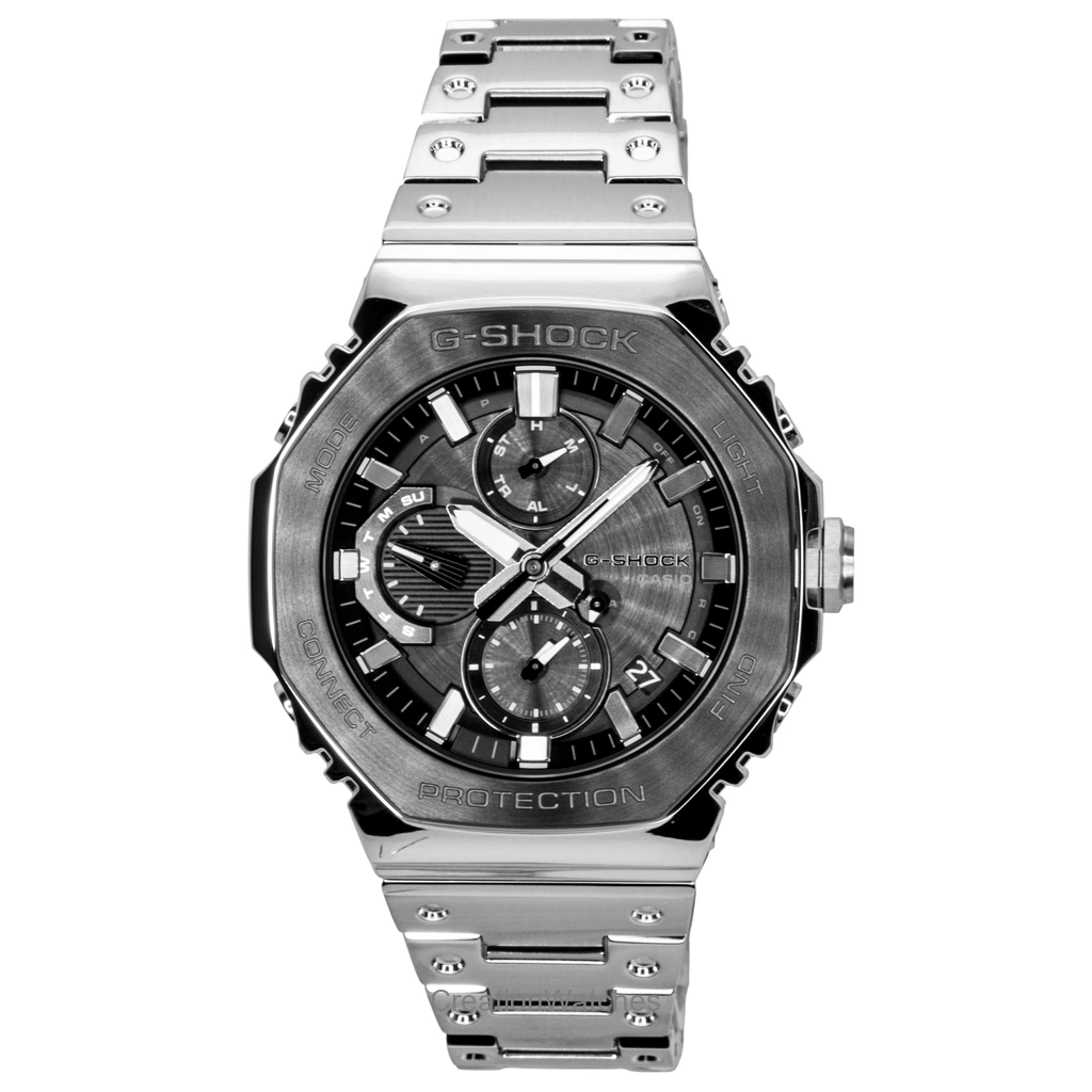 Casio G-SHOCK アナログ フルメタル スマホリンク 黒文字盤 ソーラー GMC-B2100BT-1A 200m防水 メンズ腕時計