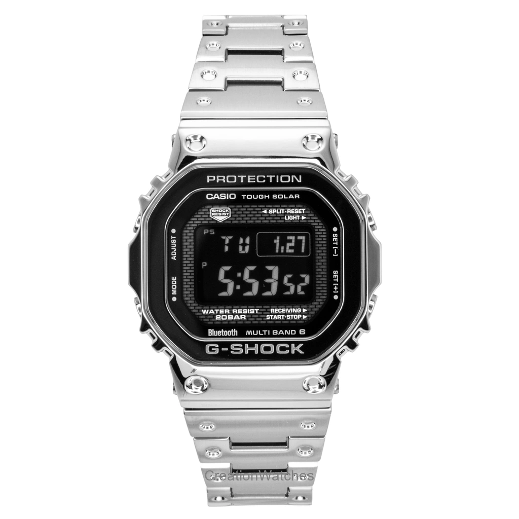 Casio G-SHOCK デジタル フルメタル スマホリンク ソーラー GMW-B5000BT-1 200m防水 メンズ腕時計