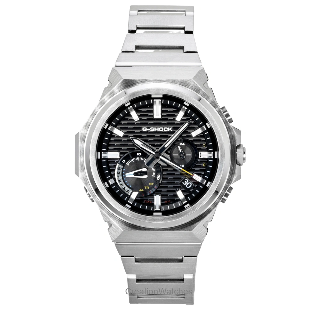 Casio G-SHOCK G-Steel アナログ スマホリンク ステンレススチール 黒文字盤 ソーラー GST-B1000D-1A 200m防水 メンズ腕時計