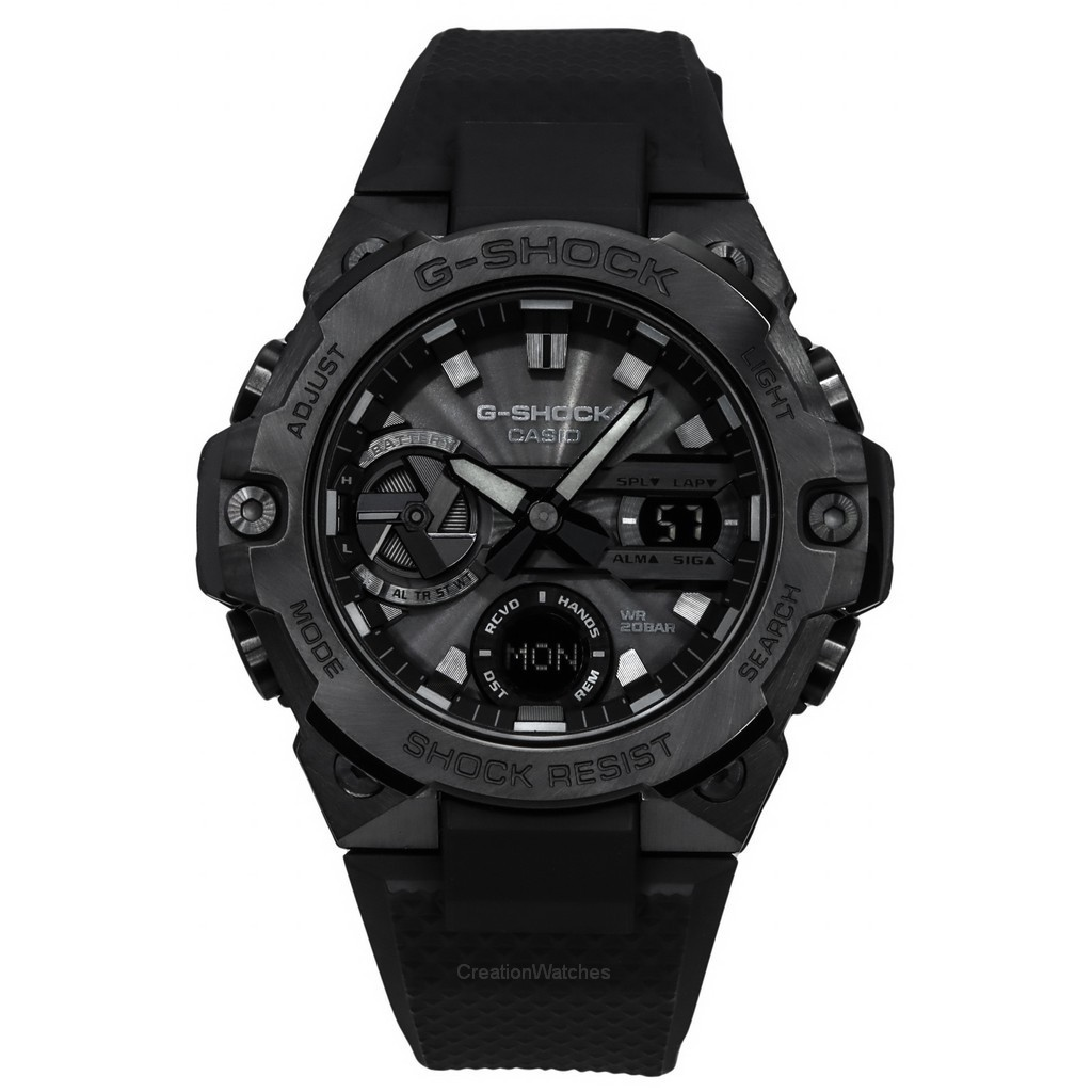 Casio G-Shock G-Steel Black Mobile Link Analog Digital Tough Solar GST-B400BB-1A 200M Men's Watch